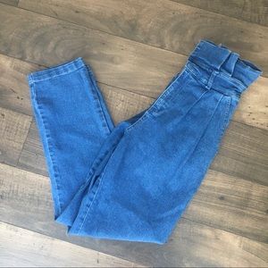 Mebon by Machine Jean Paper Bag High Waisted Jeans